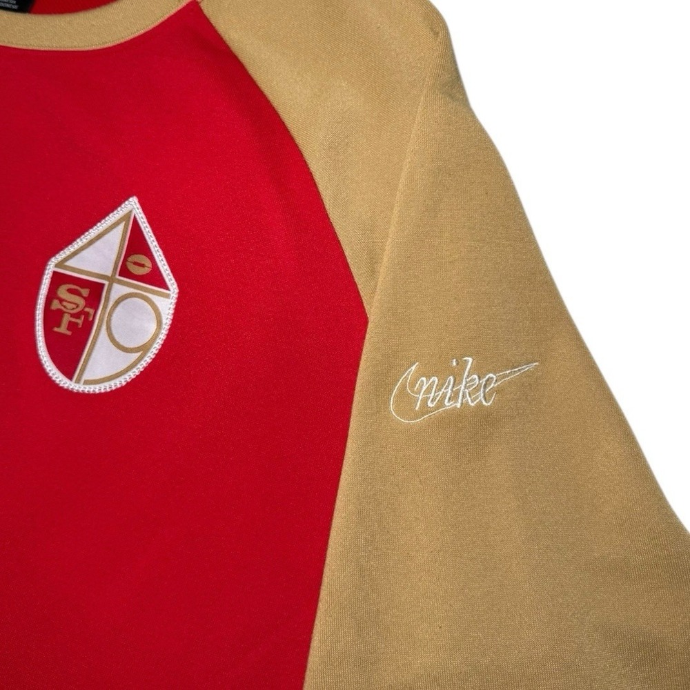 Nike San Francisco 49ers Crewneck Sweatshirt‎ Men's XL Red/Gold - Picture 5 of 11